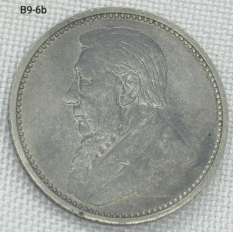 1895 ZAR sixpence - .925 coin