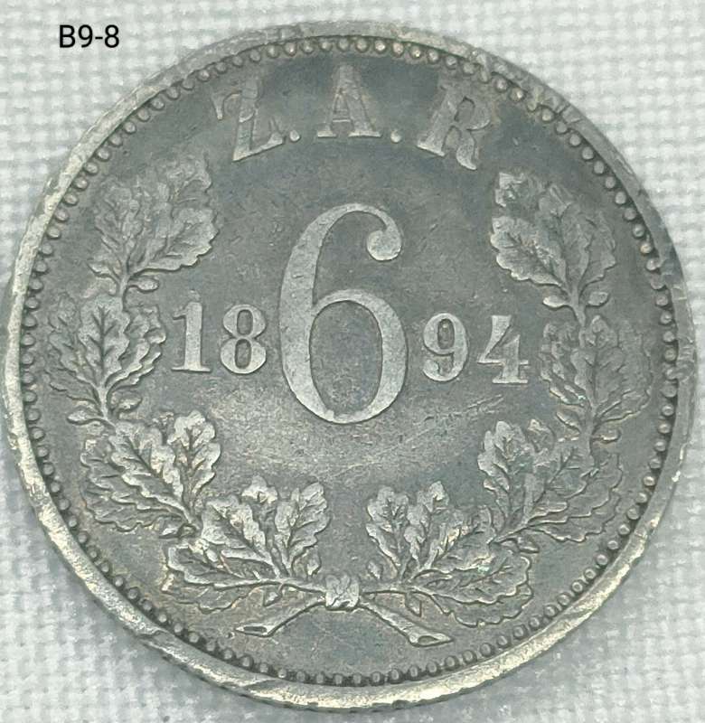 1894 ZAR sixpence - .925 coin