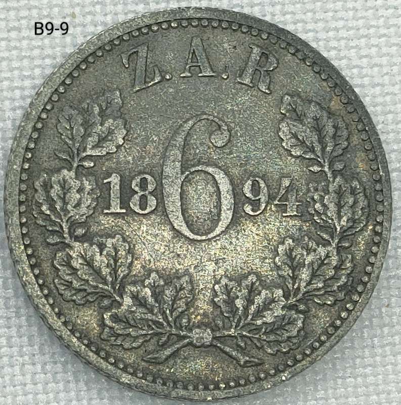1894 ZAR sixpence - .925 coin