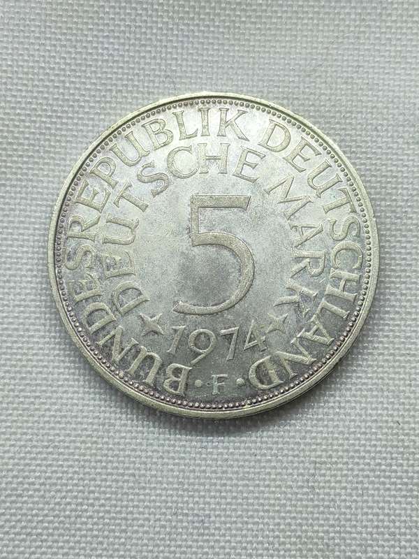 Bundesrepublik Deutschland 1974:  5 Mark (.625):
