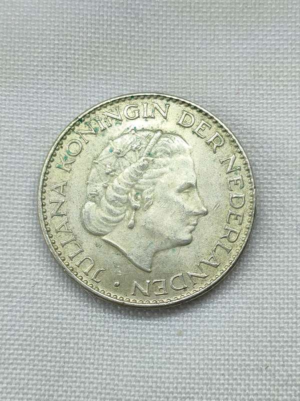 Nederland 1 Gulden 1963. Silver .720