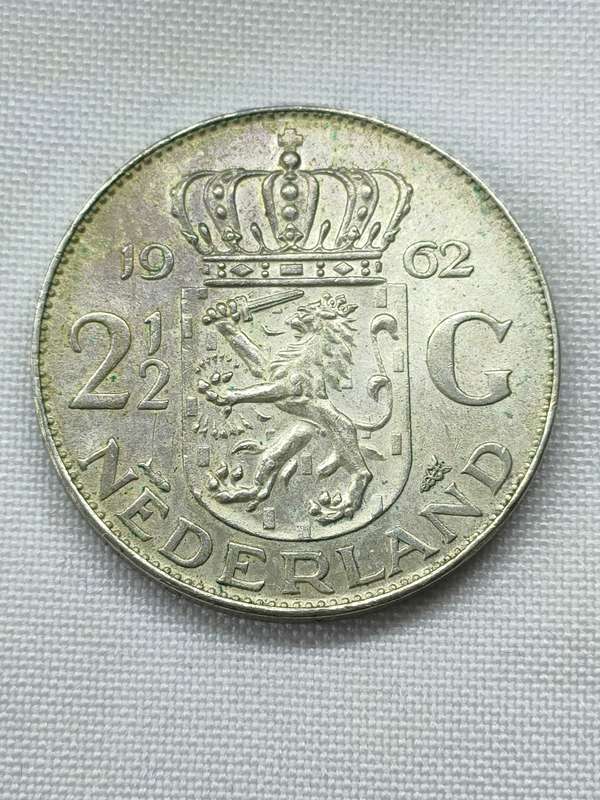 Nederland 1 Gulden 1962. Silver .720