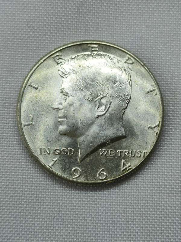 1964 USA Kennedy Half Dollar (.900): Authorized by Congress following JFK assassination