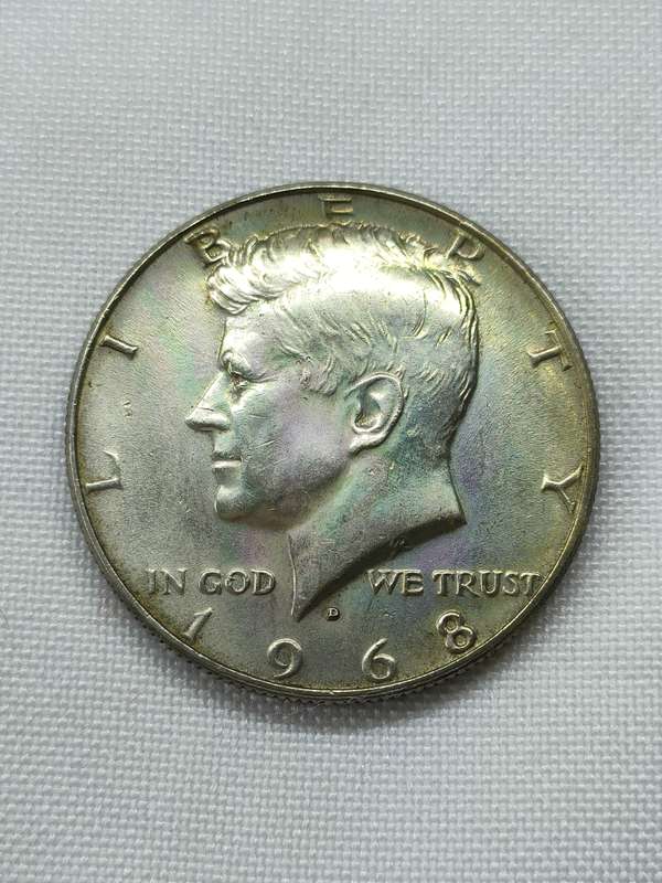 1968 USA Kennedy Half Dollar (.900): Authorized by Congress following JFK assassination