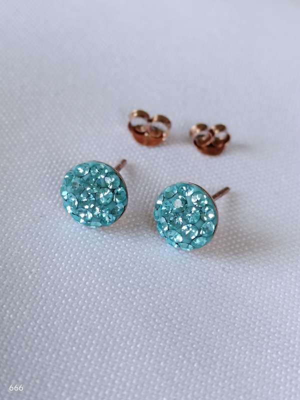 New Sterling Silver with Rose Gold overlay Austrian Crystal earrings: Gorgeous design