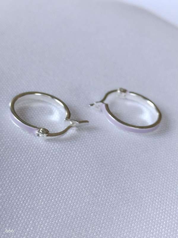 New Sterling Silver plain earrings: