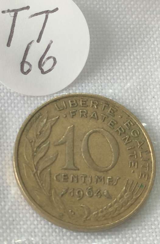 1964 France 10 Centime: Good condition