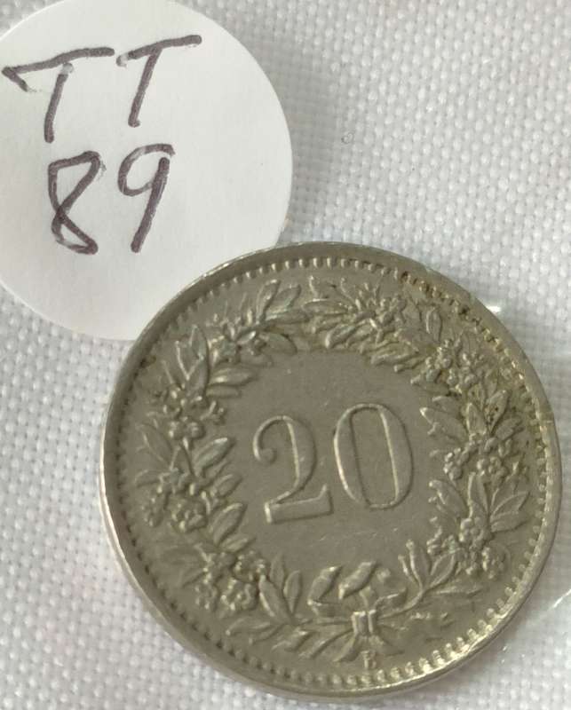 1969 Confederatio Helvetica 20  Exceptional condition: