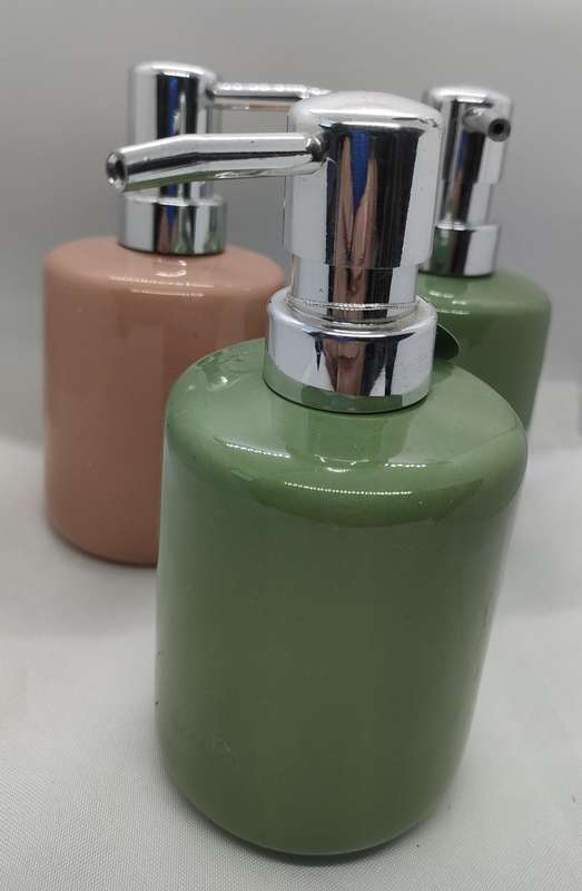 Set of 3 gorgeous new soap dispensers - one bid for all- 150 mm high