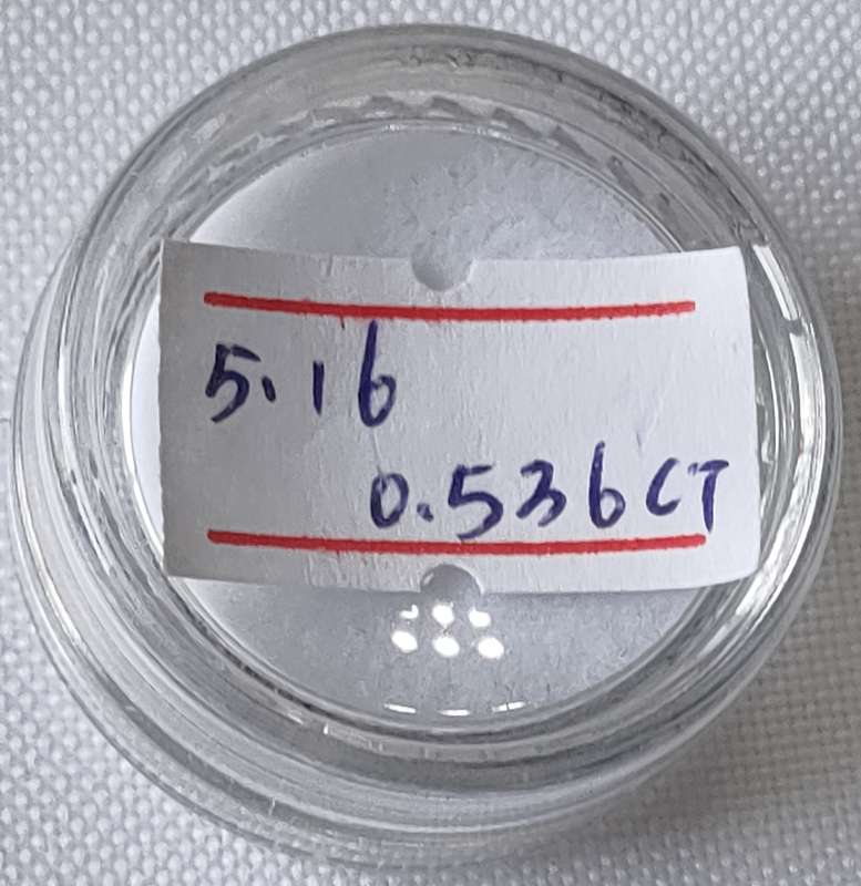 Real CVD lab grown diamond -jeweler's confirmation and valuation - 5.16 mm - 0.536 ct-VS1-E/F color