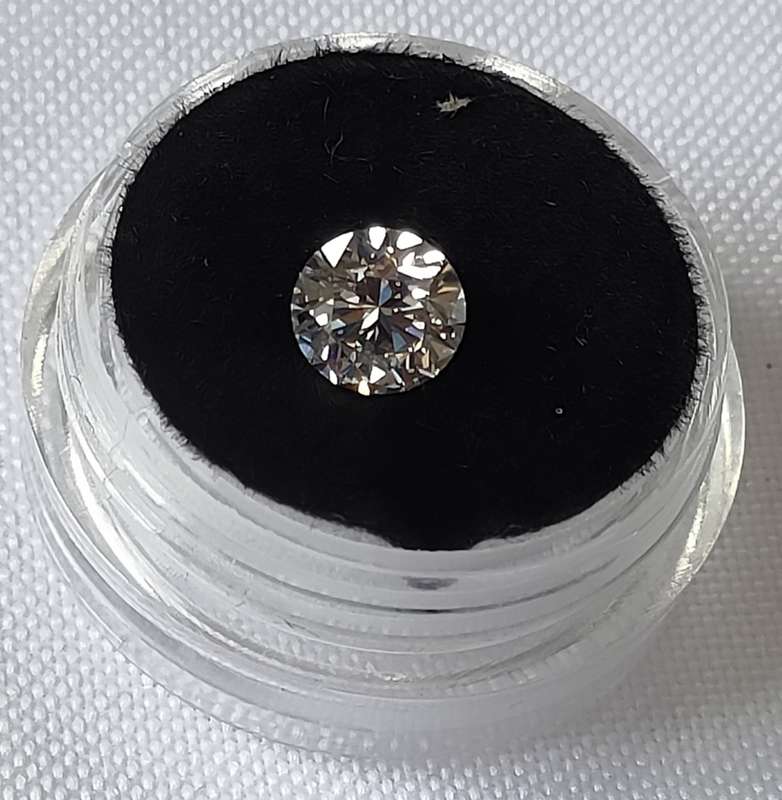 Real CVD lab grown diamond -6.54mm jeweler's confirmation and valuation - 1.05ct-VS1-E/F color-round