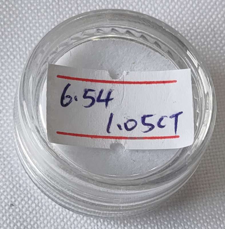 Real CVD lab grown diamond -6.54mm jeweler's confirmation and valuation - 1.05ct-VS1-E/F color-round