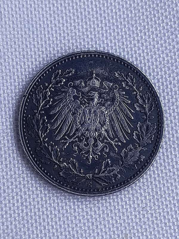 Deutsches Reich 1918: 1/2 Mark (.900): Very rare