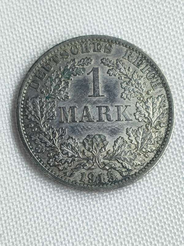 Deutsches Reich 1915: 1 Mark (.900): Very rare