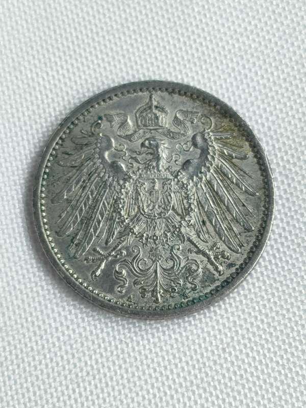 Deutsches Reich 1915: 1 Mark (.900): Very rare