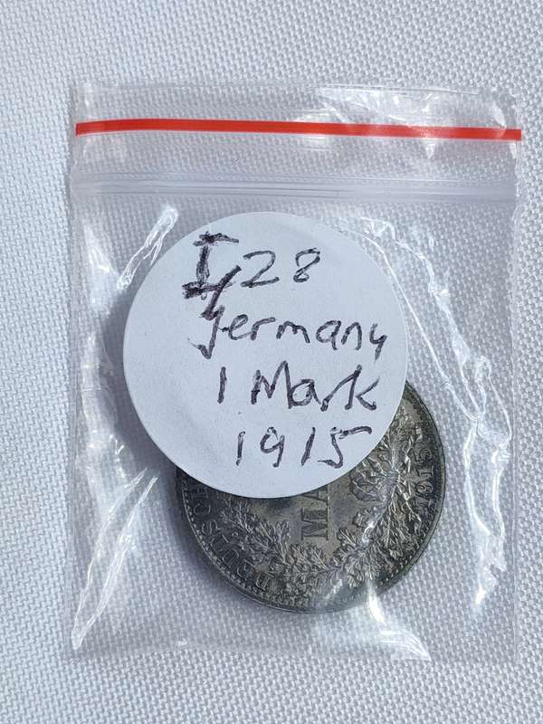 Deutsches Reich 1915: 1 Mark (.900): Very rare