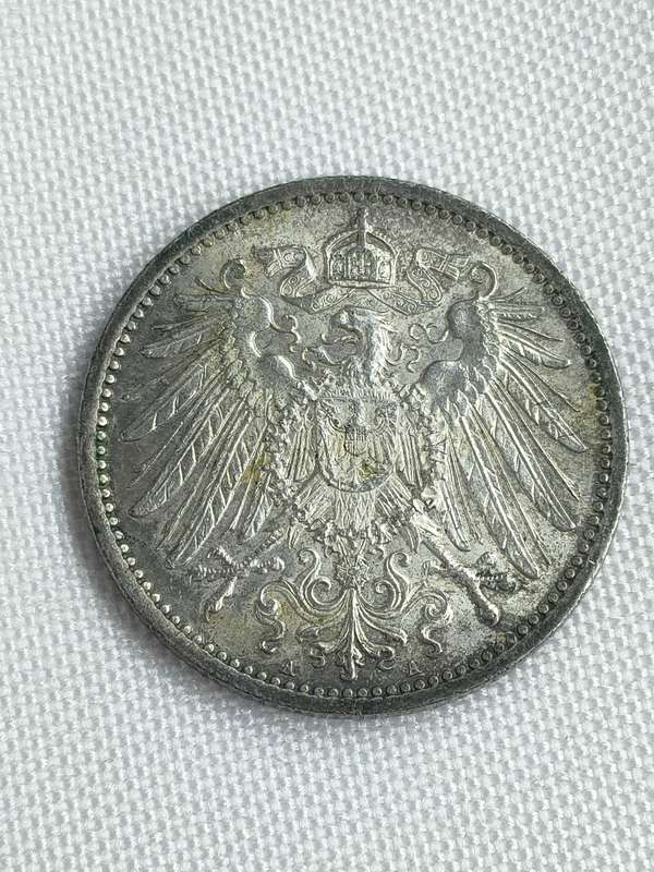Deutsches Reich 1915: 1 Mark (.900): Very rare
