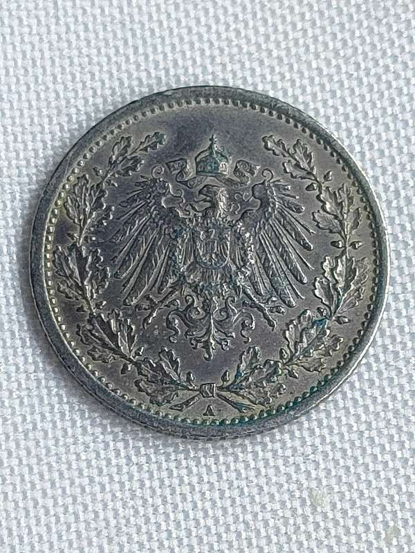 Deutsches Reich 1913: 1/2 Mark (.900): Very rare