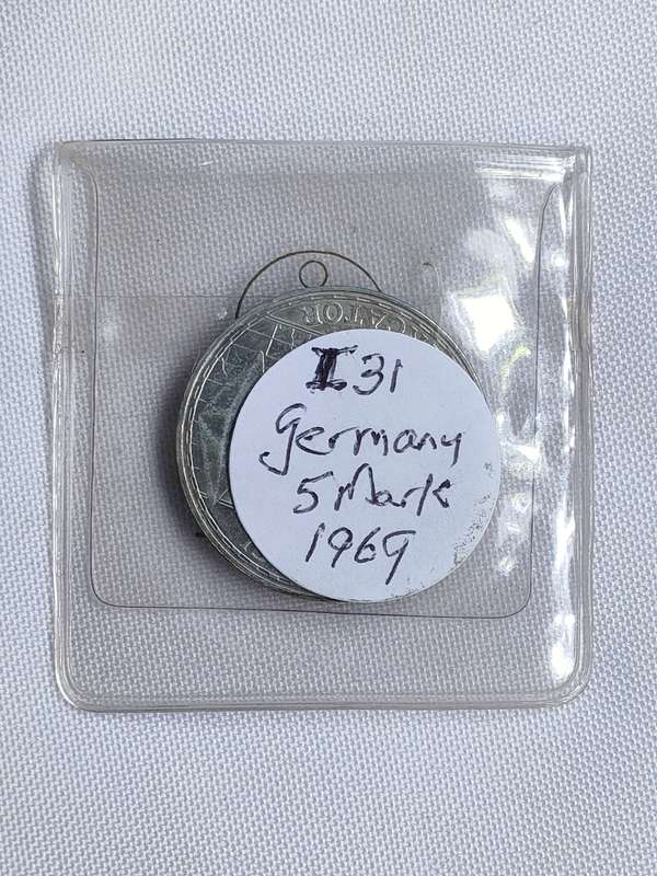 Bundesrepublik Deutschland 1969: 1 Mark (.625): Gerhard Mercator: Non-ciculating coin