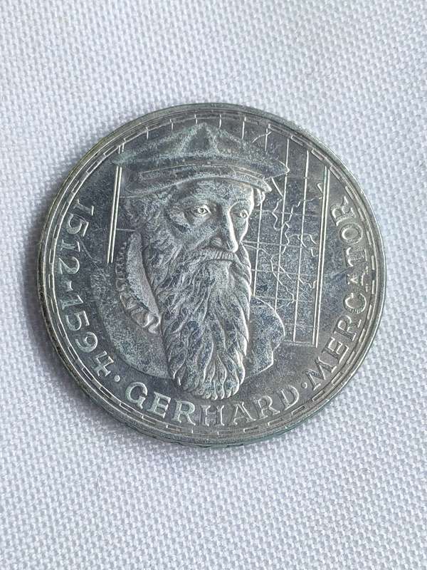 Bundesrepublik Deutschland 1969: 1 Mark (.625): Gerhard Mercator: Non-ciculating coin