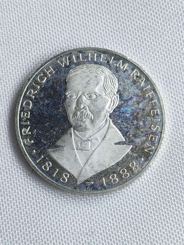 Bundesrepublik Deutschland 1968: 5 Mark (.625): FW Raiffaisen: Non-circulating coin
