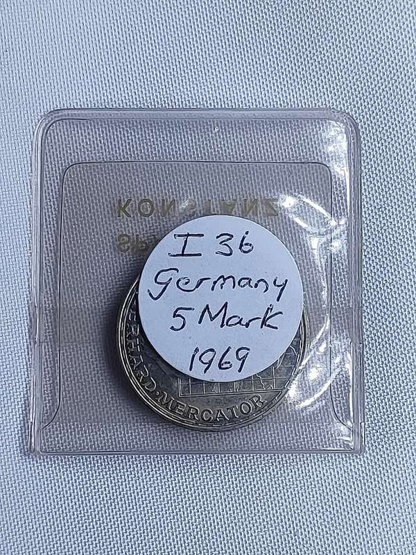 Bundesrepublik Deutschland 1969: 5 Mark (.625): Gerhard Mercator: Non-circulating coin