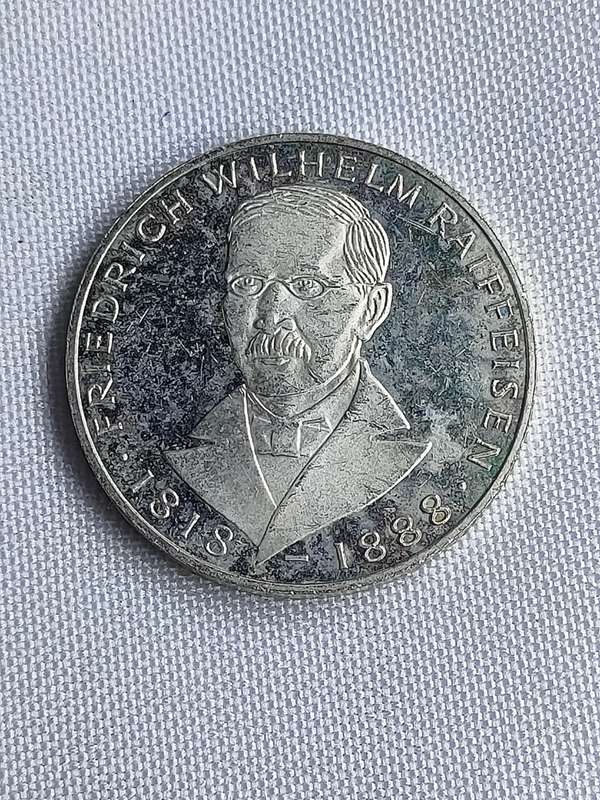 Bundesrepublik Deutschland 1968: 5 Mark (.625): FW Raiffeisen: Non-circulating coin
