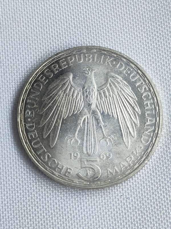 Bundesrepublik Deutschland 1969: 5 Mark (.625): Gerhard Mercator: Non-circulating coin