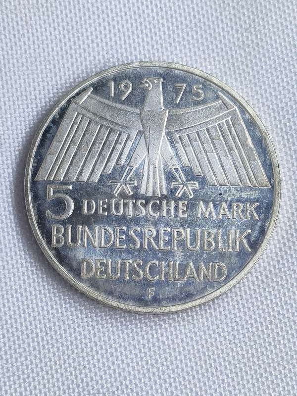 Bundesrepublik Deutschland 1975: 5 Mark (.625): Non-circulating coin
