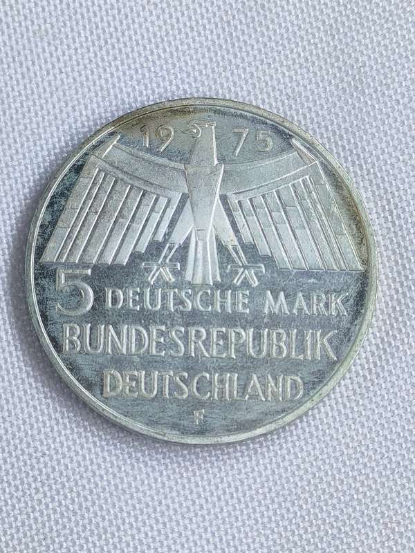 Bundesrepublik Deutschland 1975: 5 Mark (.625): Non-circulating coin