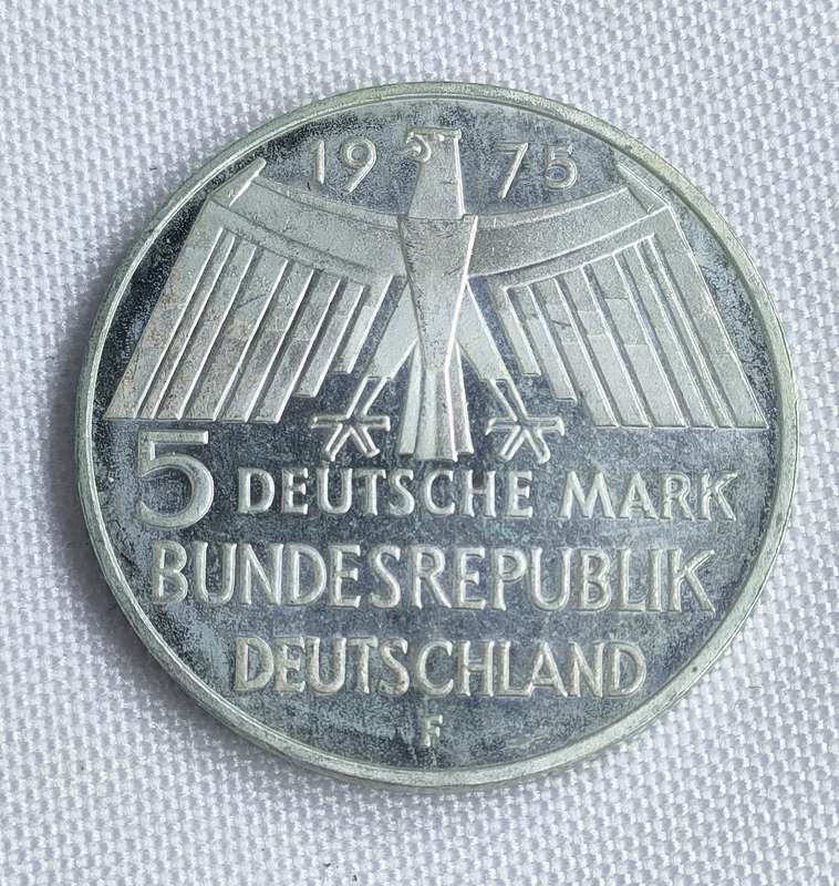 Bundesrepublik Deutschland 1975: 5 Mark (.625): Non-circulating coin