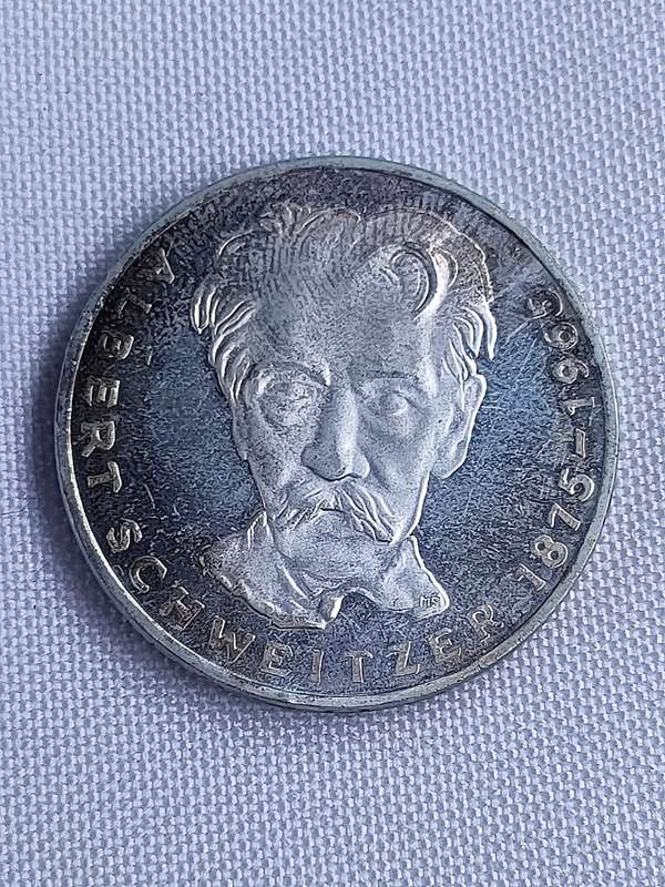 Bundesrepublik Deutschland 1975: 5 Mark (.625): Albert Schweitzer: Non-circulating coin