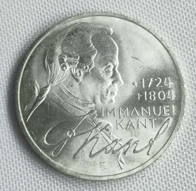 Bundesrepublik Deutschland 1974: 5 Mark (.625): Immanuel Kant: Non-circulating coin