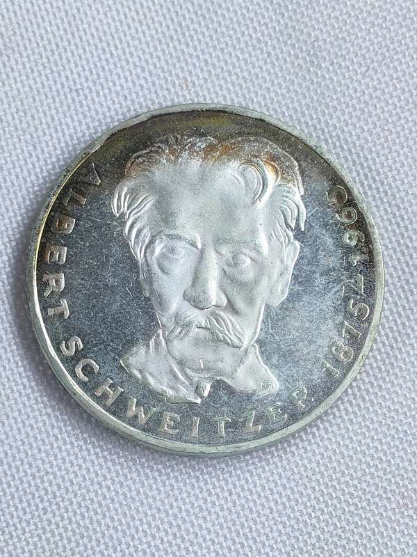 Bundesrepublik Deutschland 1975: 5 Mark (.625): Albert Schweizer: Non-circulating coin