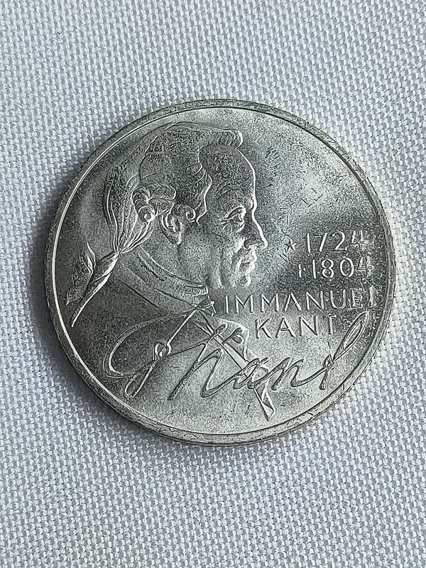 Bundesrepublik Deutschland 1974: 5 Mark (.625): Immanuel Kant: Non-circulating coin