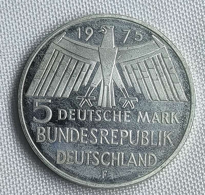 Bundesrepublik Deutschland 1977: 5 Mark (.625): CF Gauss: Non-circulating coin