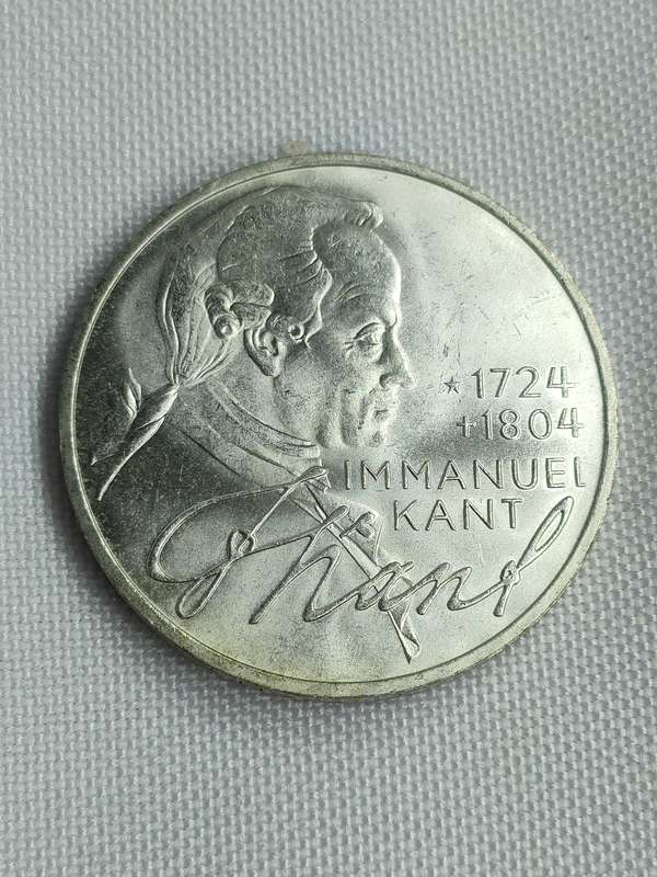 Bundesrepublik Deutschland 1974: 5 Mark (.625): Immanuel Kant: Non-circulating coin