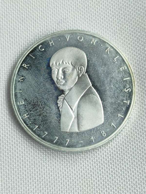 Bundesrepublik Deutschland 1977: 5 Mark (.625): Heinrich von Kleist: Non-circulating coin