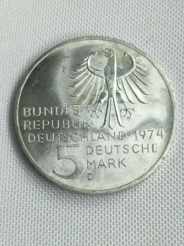 Bundesrepublik Deutschland 1977: 5 Mark (.625): Heinrich von Kleist: Non-circulating coin