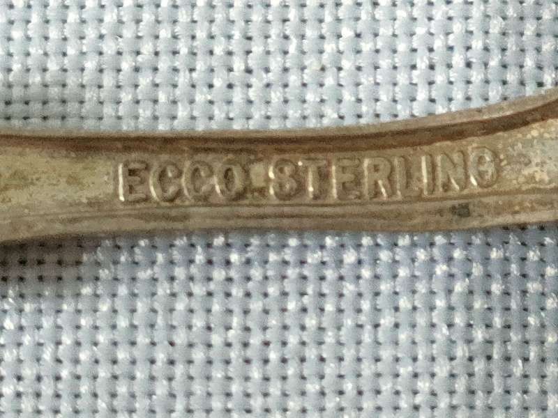 Lovely Ecco Sterling Silver Teaspoon plus another small spoon: Good condition: One bid takes both