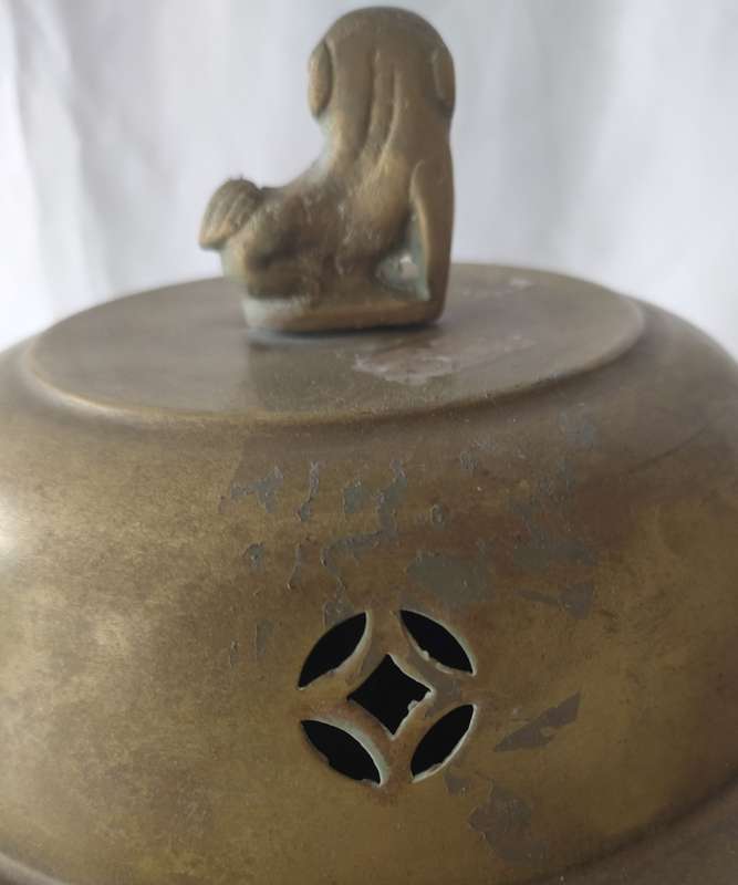 Old Brass Incense Burner/Censer in excellent condition: H: 350: W:250mm