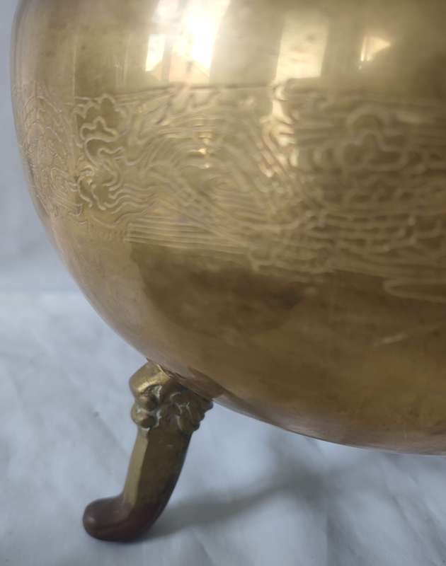 Old Brass Incense Burner/Censer in excellent condition: H: 350: W:250mm