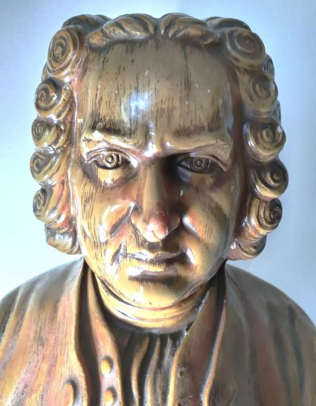 Large and Heavy Bust Statue of JS Bach - 405mm High - 240mm Wide