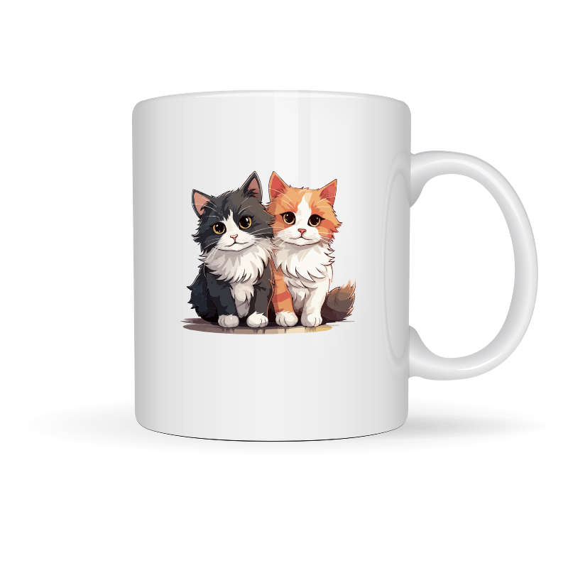 Printed Mug -2 Cats