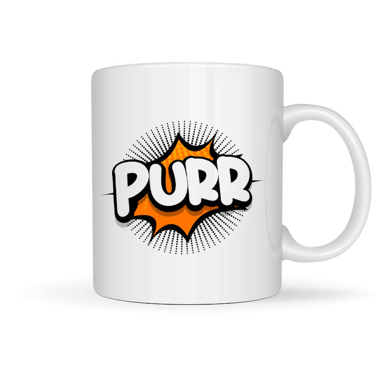 Printed Mug -PURR Printed Mug