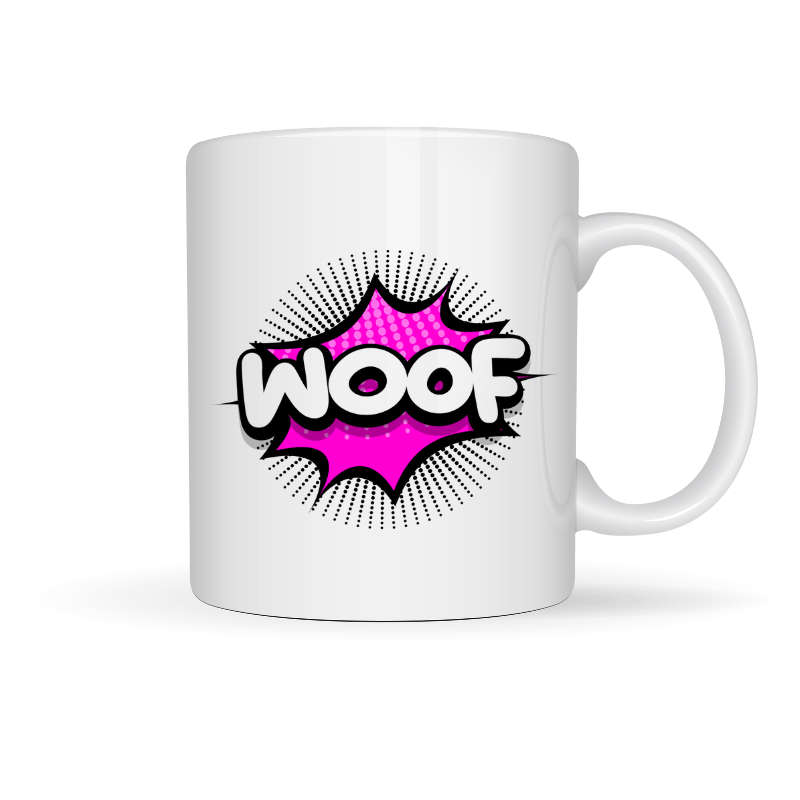 Printed Mug -Woof Printed Mug