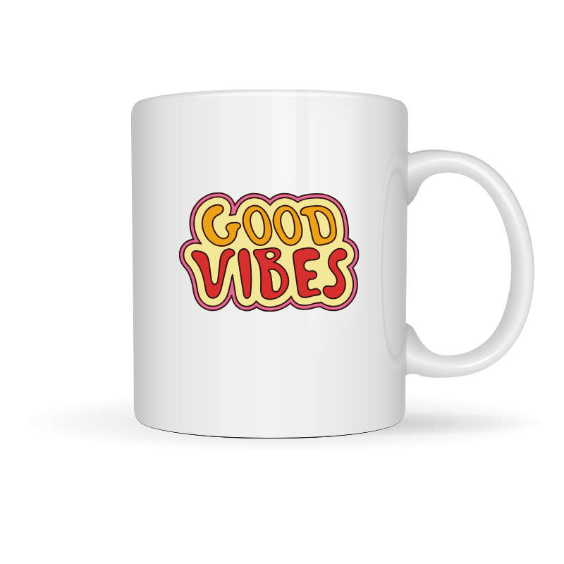 Printed Mug -Good Vibes