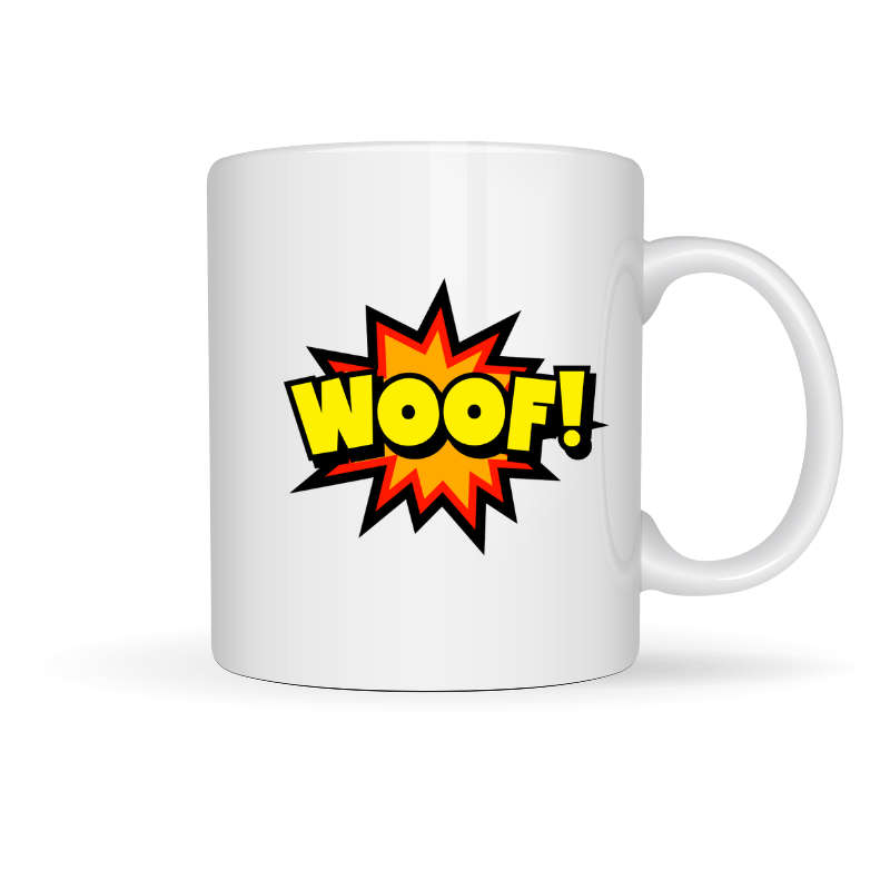 Printed Mug - Woof! Printed Mug