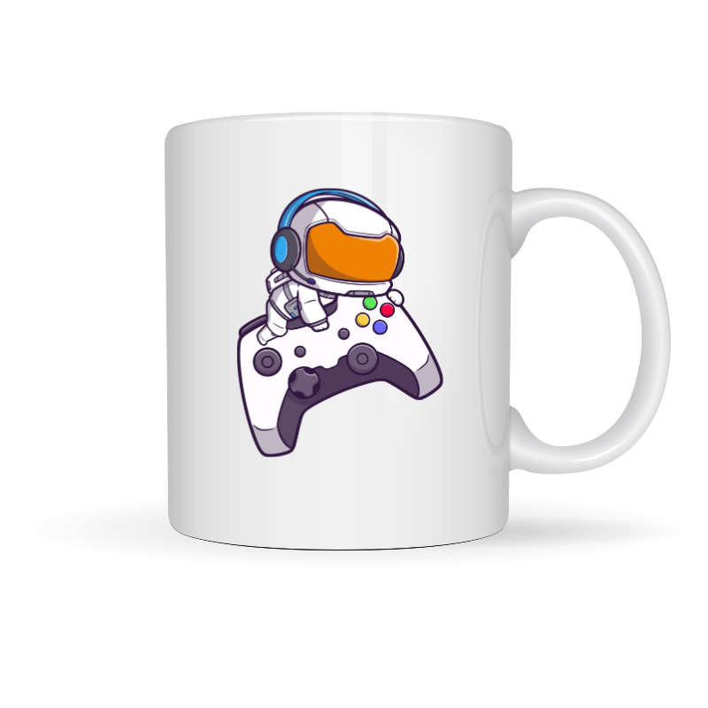 Printed Mug -Space Gamer on controller