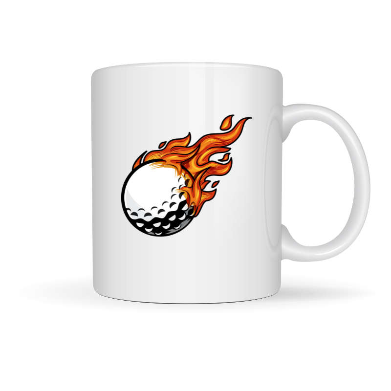 Printed Mug - Hot Golf Ball